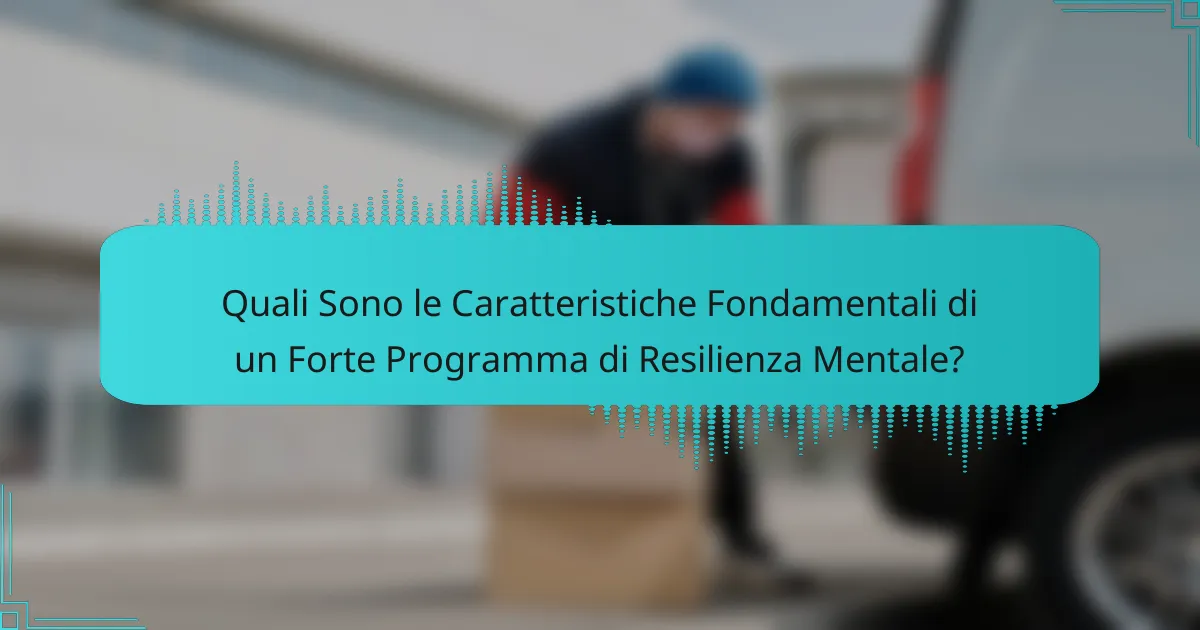 Quali Sono le Caratteristiche Fondamentali di un Forte Programma di Resilienza Mentale?